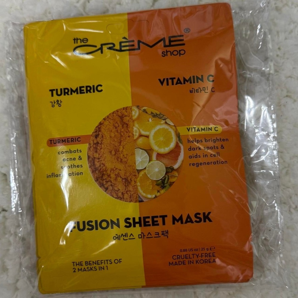 The Crème Shop Turmeric & Vitamin C Fusion 6 pack Sheet Masks - NEW
